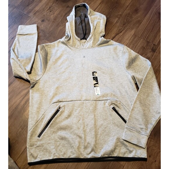 Xersion NWT Men's Gray  Quick Dry Fleece 1/4 Zip Hoodie Sz L - Picture 1 of 5